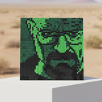 Walter White Heisenberg Pixel Art Mosaic with Lego Compatible Parts