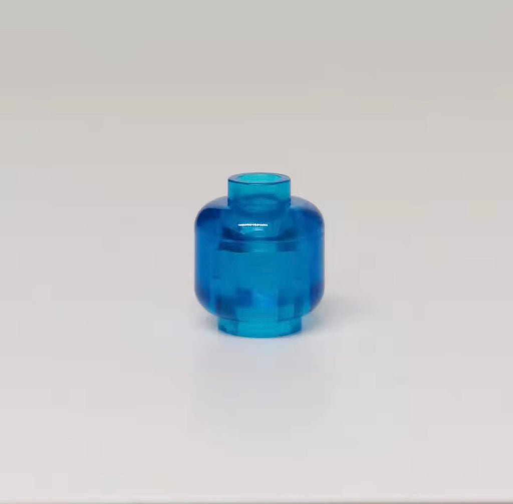 Monochrome Minifigure Heads (Pack of 10) – Solid Color Brick-Compatible Heads