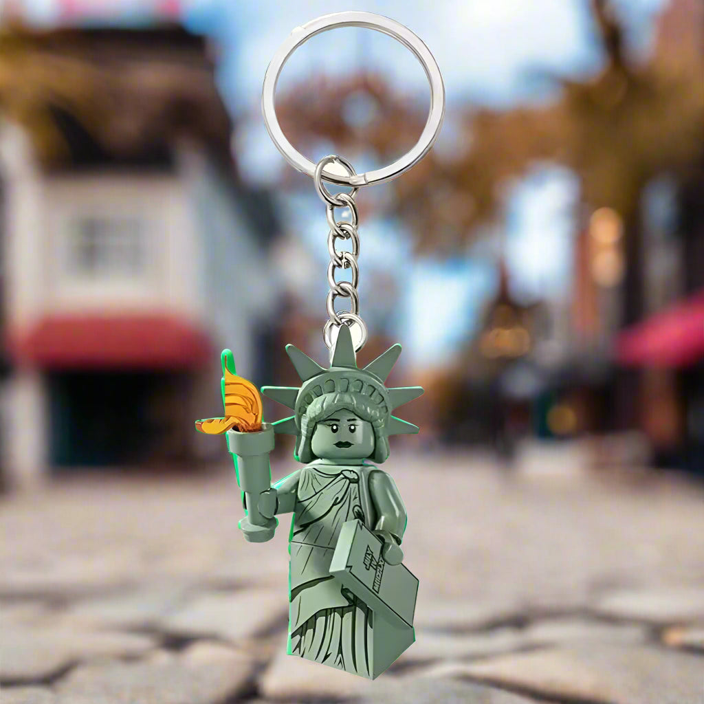 Statue of Liberty Minifigure Keychain