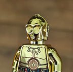 C-3PO Electroplated Gold Chrome – Custom Brick Compatible Minifigure