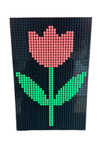 Tulip Pixel Art Mosaic | 32x48 LEGO-Compatible Brick Wall Art | Handmade Flower Decor | Spring Floral Brick Design