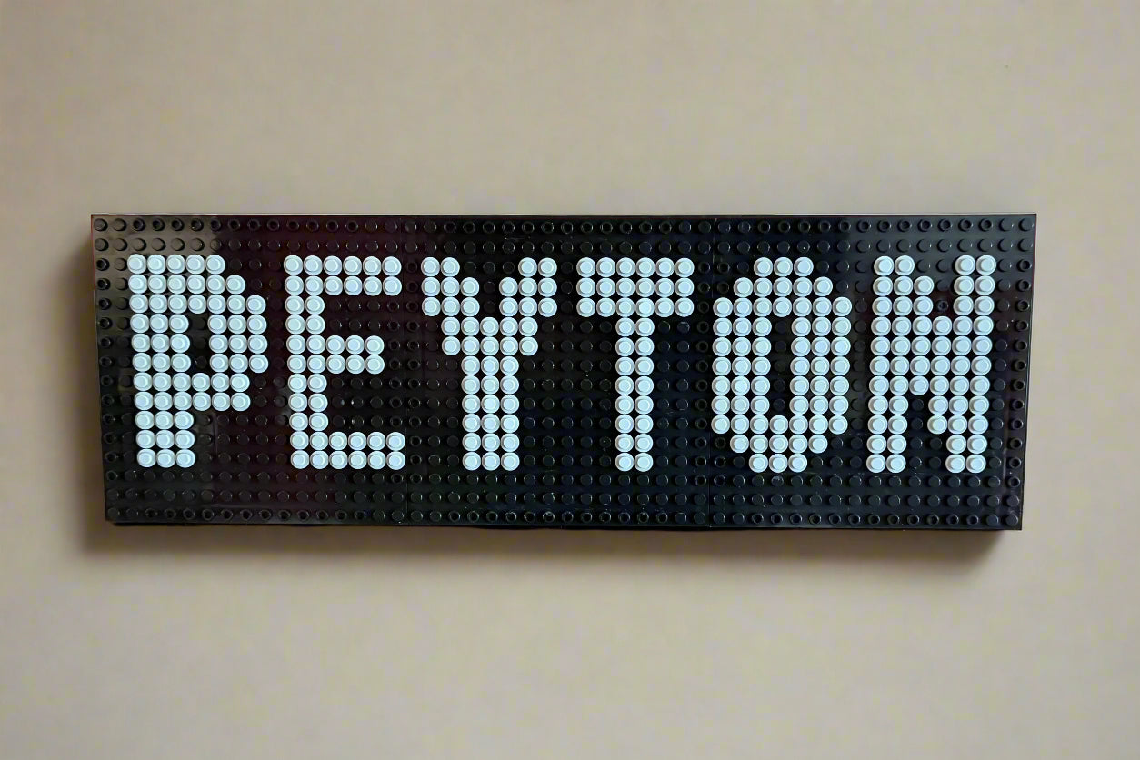 Custom Name Brick Mosaic | Personalized LEGO-Compatible Wall Art |  Handmade Pixel Name Sign | Choose Your Colors