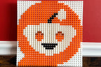 Social Media Logo Pixel Art | 32x32 Brick Mosaic Wall Art | Facebook, Instagram, X, Reddit, Twitch, TikTok