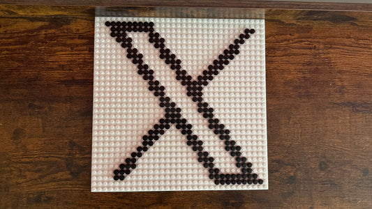 Social Media Logo Pixel Art | 32x32 Brick Mosaic Wall Art | Facebook, Instagram, X, Reddit, Twitch, TikTok
