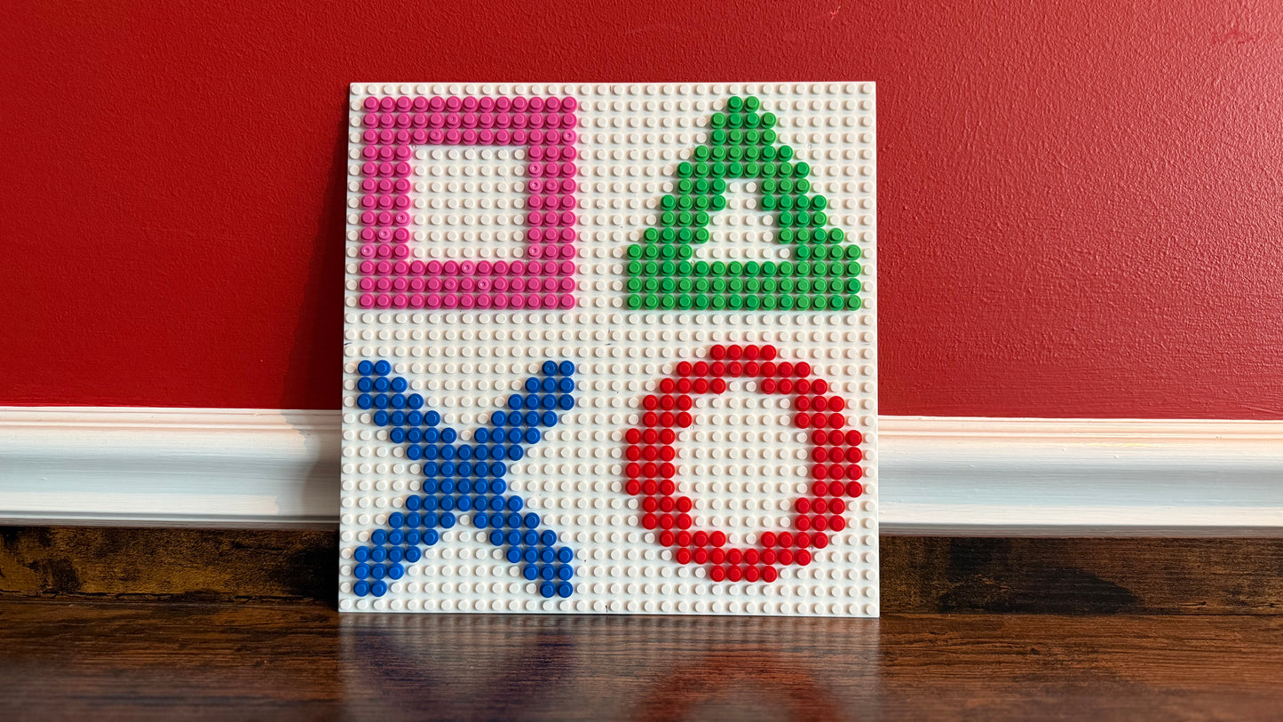 Build it Yourself DIY Kit – PlayStation Icons | Build Your Own Brick Mosaic (32x32 Studs)
