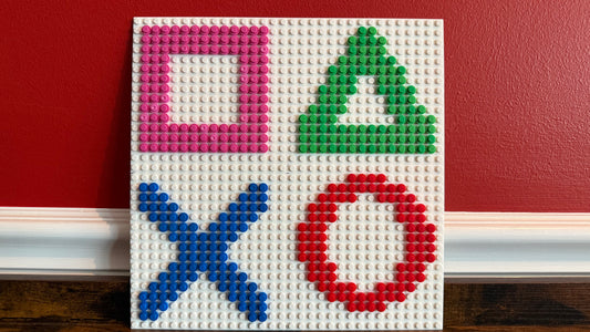 Build it Yourself DIY Kit – PlayStation Icons | Build Your Own Brick Mosaic (32x32 Studs)