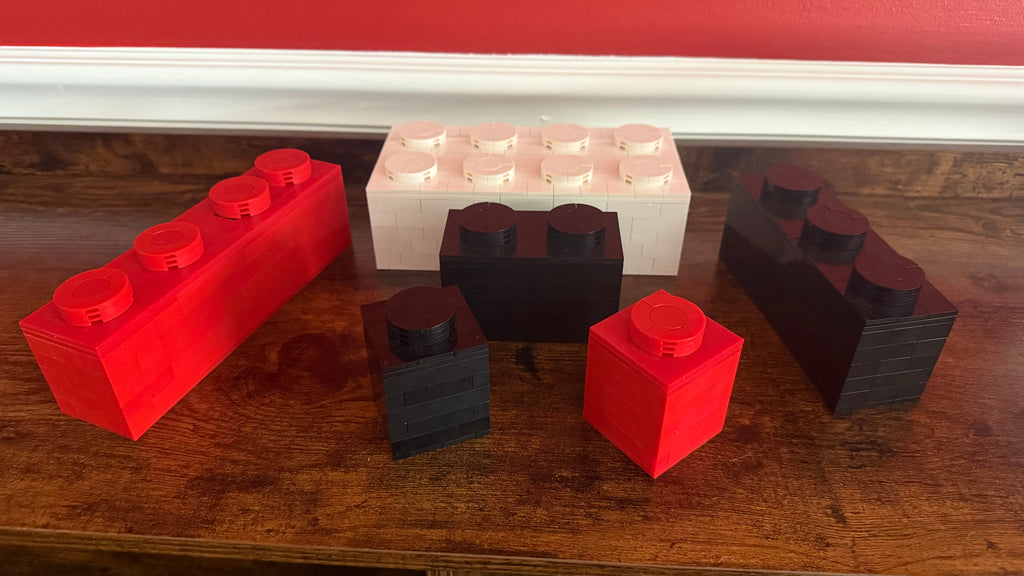LEGO-Compatible Brick Replicas | 6x Upscaled Brick | Multiple Size & Color Display Bricks | Oversized LEGO Decor Piece