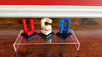 Buildable 3D "USA" Letters – LEGO-Compatible Brick Kit