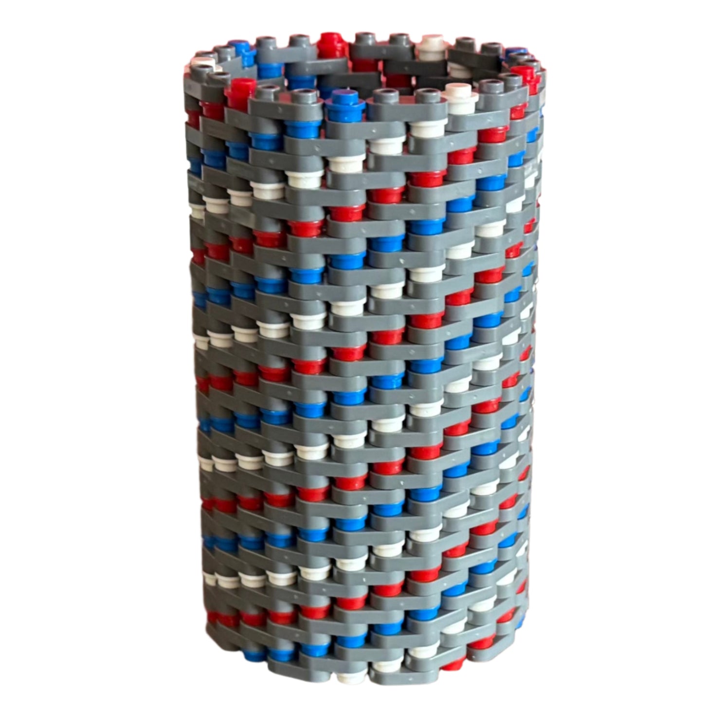 Patriotic Modular Vase – Built with LEGO®-Compatible Bricks