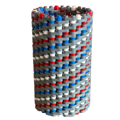 Patriotic Modular Vase – Built with LEGO®-Compatible Bricks