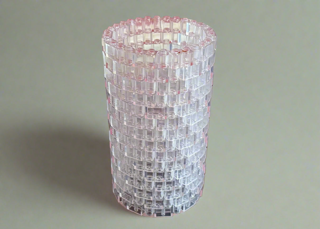Transparent Modular Vase – Built with LEGO®-Compatible Bricks