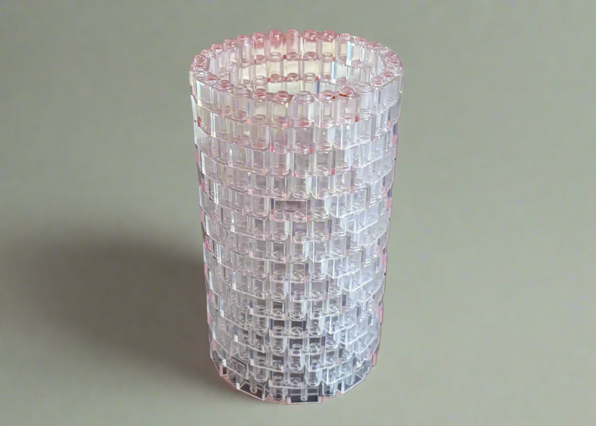 Transparent Modular Vase – Built with LEGO®-Compatible Bricks