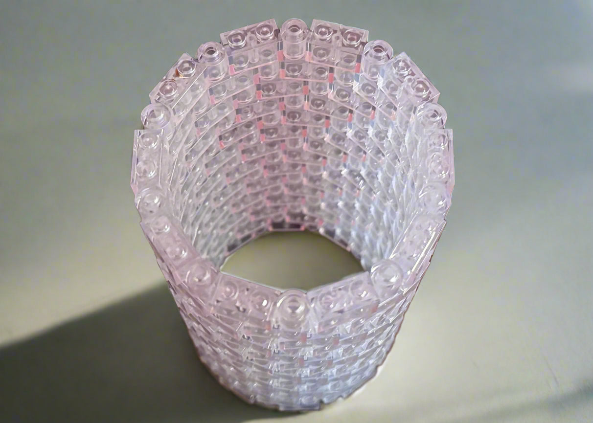 Transparent Modular Vase – Built with LEGO®-Compatible Bricks