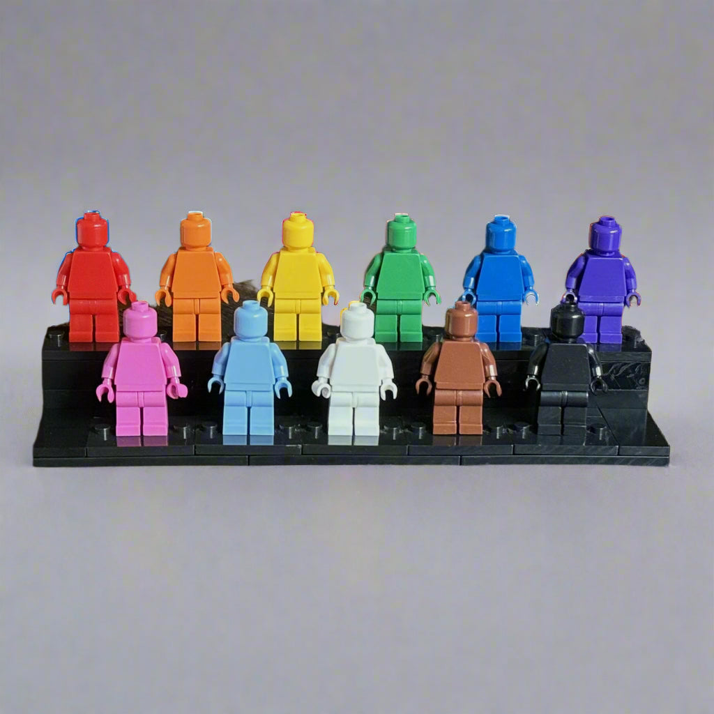 Pride Tribute Set - 11 Custom Monochrome Figures  – Brick Compatible Minifigures