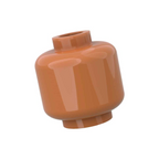 Monochrome Minifigure Heads (Pack of 10) – Solid Color Brick-Compatible Heads