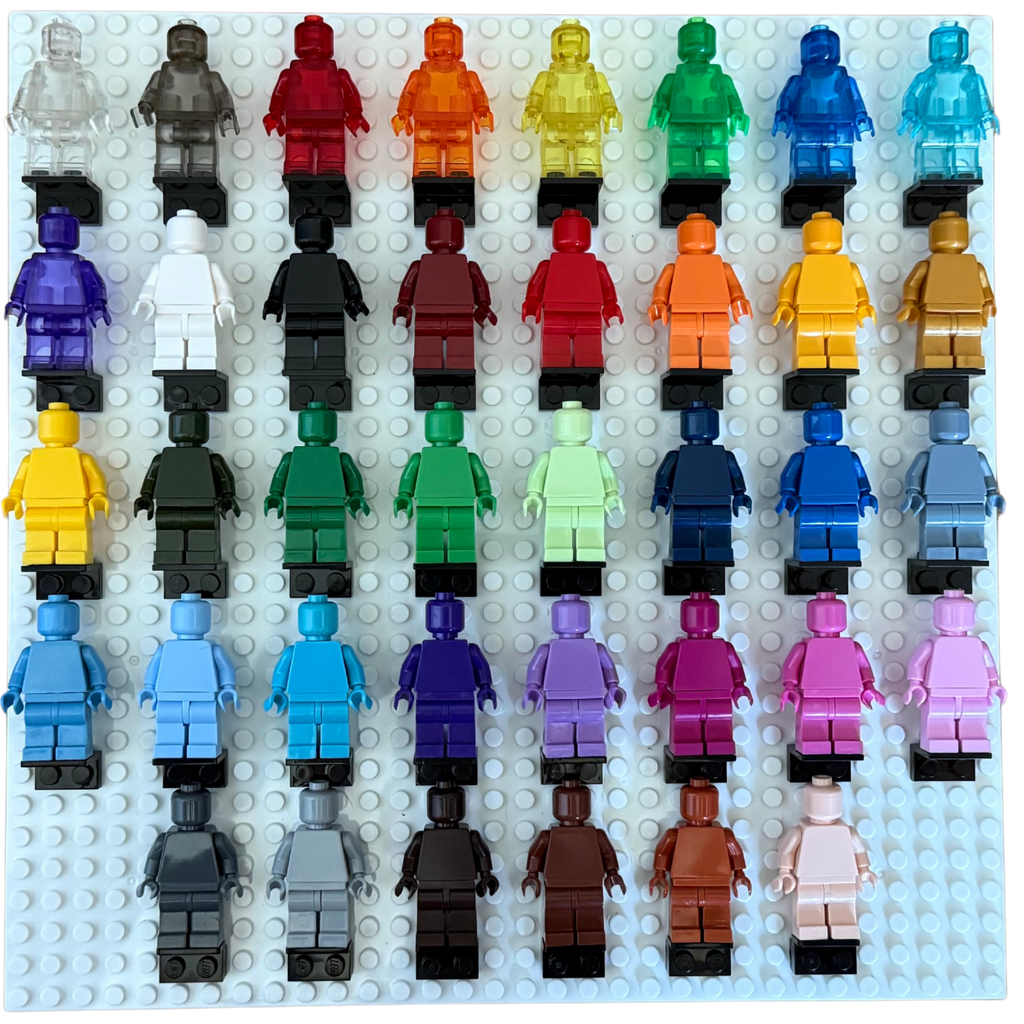 Monochrome Minifigures – 40+ Vibrant Colors!