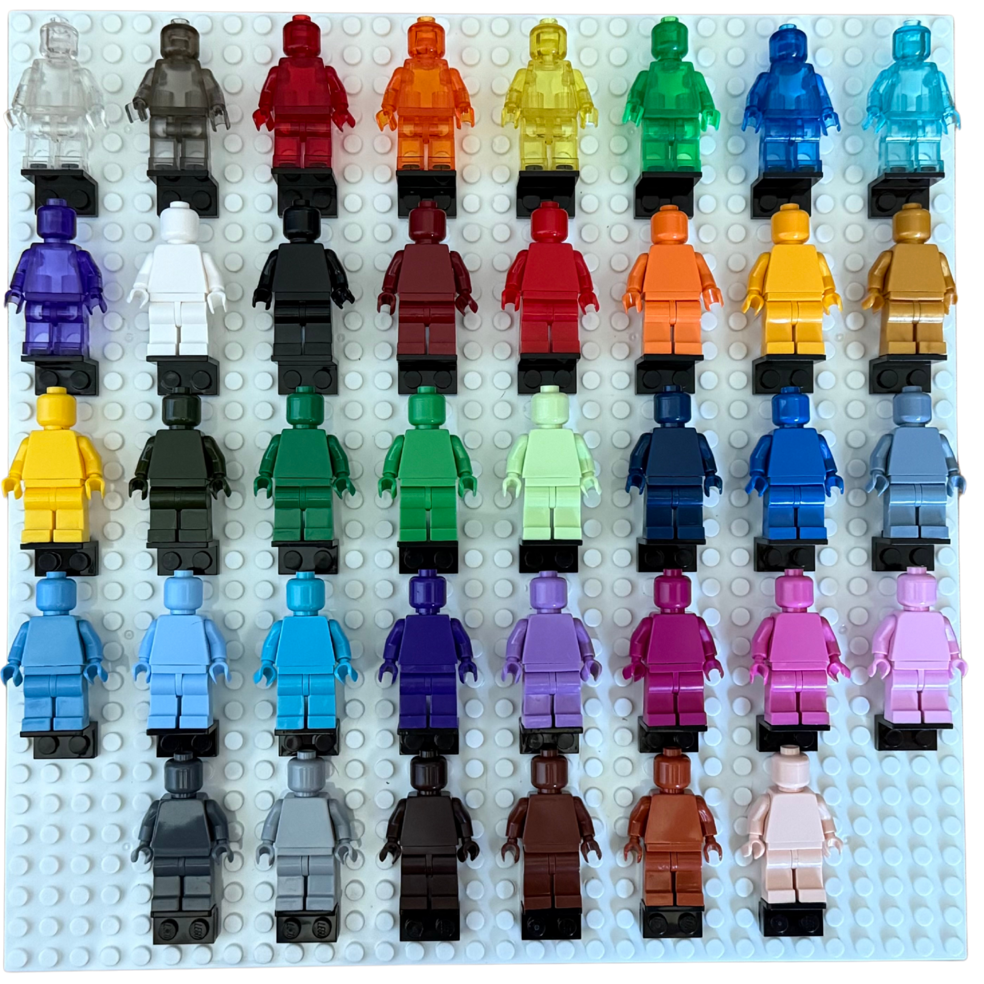 Monochrome Minifigures – 40+ Vibrant Colors!