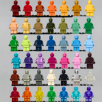 Monochrome Custom Minifigures – 40+ Vibrant Colors!