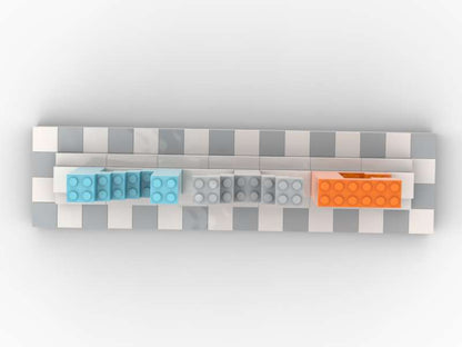 NYC Sign Custom LEGO-Compatible – Modern Display Build (White & Light Gray Base)