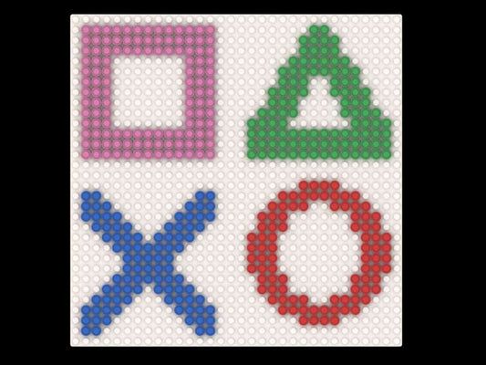 Build it Yourself DIY Kit – PlayStation Icons | Build Your Own Brick Mosaic (32x32 Studs)