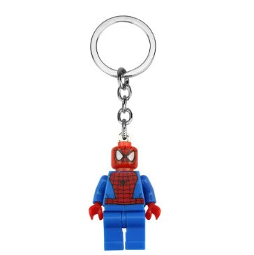 Spiderman Minifigure Custom Keychain - Custom Brick-Compatible Minifigure