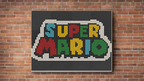 Super Mario Logo Pixel Art Sign