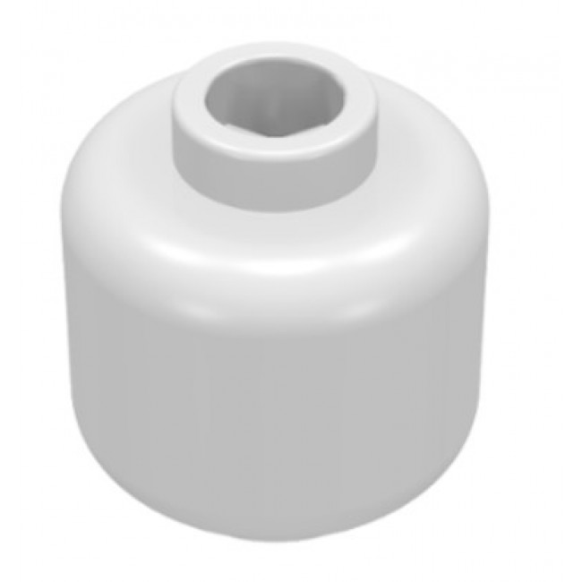 Monochrome Minifigure Heads (Pack of 10) – Solid Color Brick-Compatible Heads