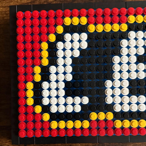 Lego Logo Pixel Art Mosaic | 36x16 Stud Wall Art | Handmade LEGO-Inspired Decor | Retro Pixel Design | Custom Brick Artwork
