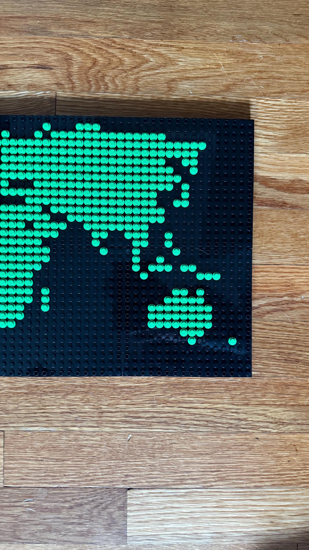 Brick World Map Mosaic | 64x32 Stud Pixel Art | Custom Color Options | Handmade Brick-Compatible Wall Art | Travel & Geography Decor