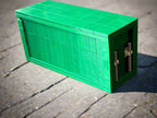 Mini Brick Shipping Container | 5.5” LEGO-Compatible Cargo Crate | Handmade Display Model | Industrial & Desk Decor