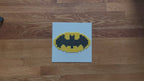 Batman Logo Brick Mosaic | 32x32 LEGO-Compatible Pixel Art | Handmade Superhero Wall Art | DC Comics Gift for Fans