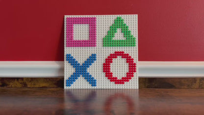 Build it Yourself DIY Kit – PlayStation Icons | Build Your Own Brick Mosaic (32x32 Studs)